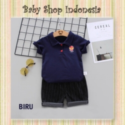 large LU602 setelan cowok spiderman biru